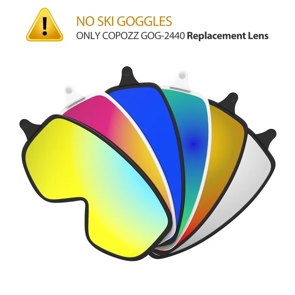 COPOZZ تزلج عدسة المغناطيسي ثنائي استخدام الخارجي عدسة ل 2440 على الجليد نظارات التزلج مكافحة الضباب UV400 الرجال النساء نظارات التزلج