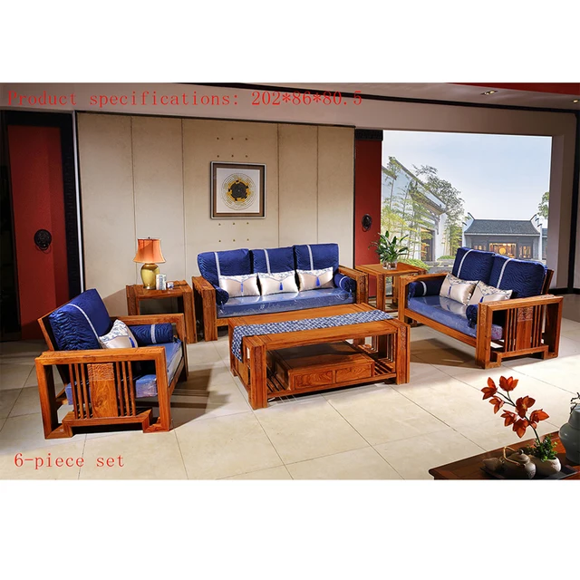 Best Offers 6 Pcs/Set Antique Hedgehog Rosewood Sofa Chair Set Custom Mahogany Furniture Living Room Rectangle Square Solid Wood Tea Table  Best Offers 6 Pcs/Set Antique Hedgehog Rosewood Sofa Chair Set Custom Mahogany Furniture Living Room Rectangle Square Solid Wood Tea Table