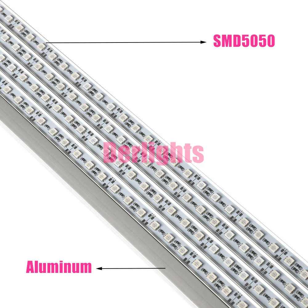 Светодиодный светильник для выращивания растений 5 шт. 0,5 м 10 Вт DC12V SMD5050 светодиодный светильник для выращивания растений и гидропоники