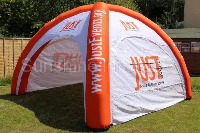 

China outdoor cheap 4legs 6m/20ft air structure small inflatable dome tent with vecro walls for hire sale