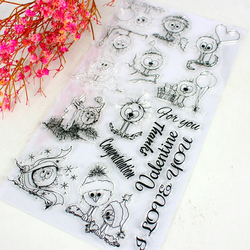 

SCS73 Birds Silicone Clear Stamps for Scrapbooking DIY Album Cards Decoration Embossing Folder Craft Rubber Stamp Molds Tool