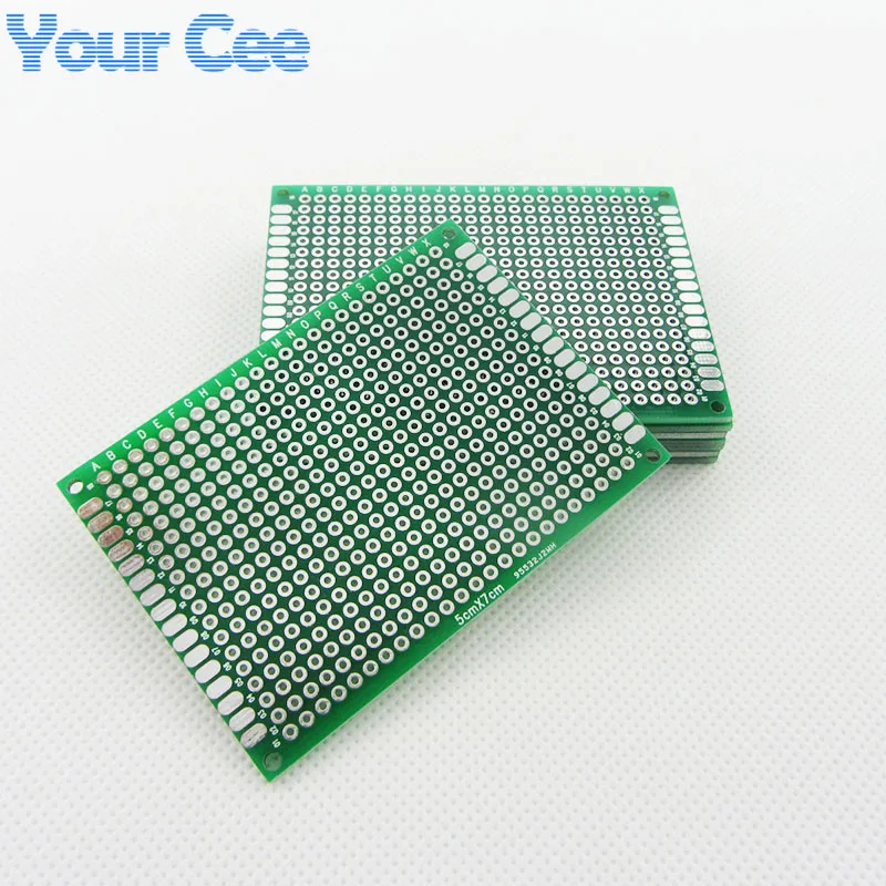 5x7 см 5*7 двухсторонний прототип печатной платы печатная плата для Arduino 1 6 мм 2 54