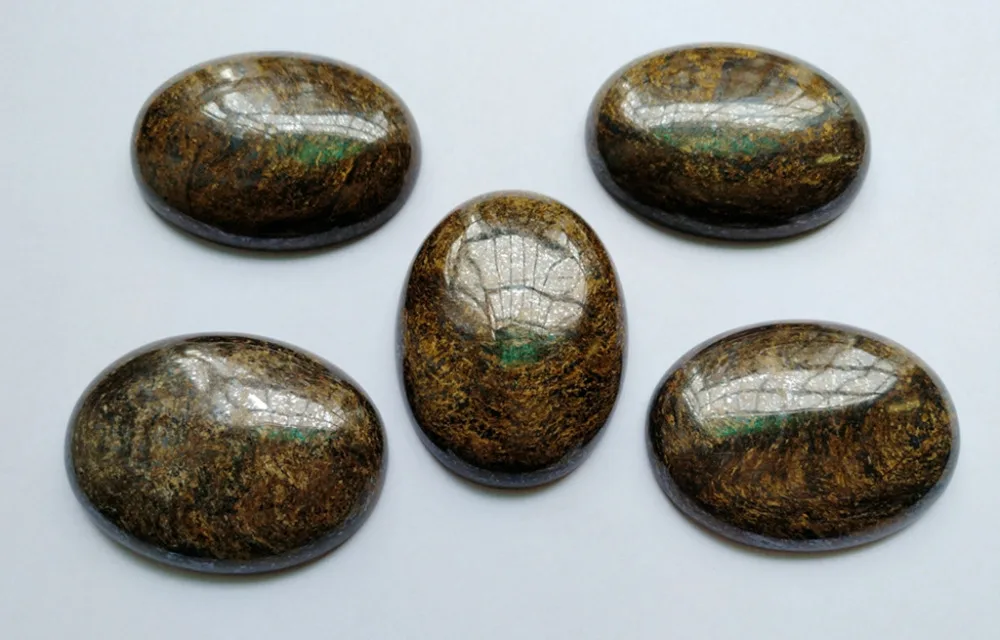 

Natural Bronzite stone 30*40mm Oval gem stone Cabochon for pendant ring face 1piece