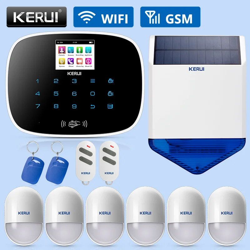 

KERUI G19 GSM Wireless Alarm Systems Security Home Motion Sensing Alarm Remote Control Siren Safety Device Kit