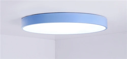 Светодиодный, современный акриловый сплав, Круглый, 5 см, супер тонкий светодиодный светильник. Светодиодный светильник. Потолочный светильник s. Светодиодный потолочный светильник. Потолочный светильник для фойе спальни - Цвет корпуса: blue