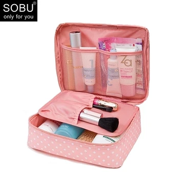 

SOBU Waterproof Portable Zipper Cosmetic Bag dot beauty Case Make Up Tas Purse Organizer Storage Travel Wash Pouch K1049