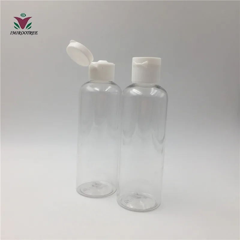 

50PCS 100ML PET Empty Transparent Cosmetic Flip Top Cap Plastic Bottle 100ml Plastic Clear Container