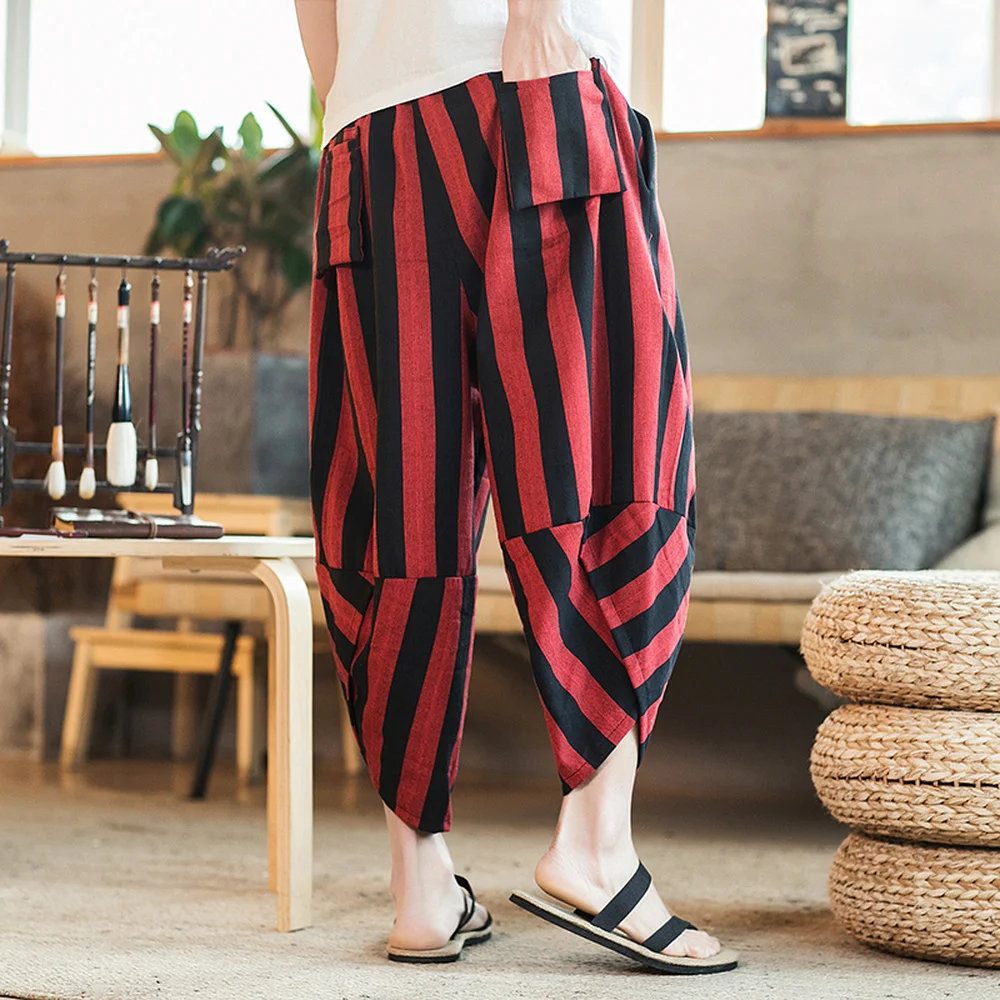 New Summer Men Linen Cotton Chinese Style Wide Leg Trousers MensJogger Hip Hop Streetwear Pants Casual Loose Bloomers Pantaloni New Summer Men Linen Cotton Chinese Style Wide Leg Trousers MensJogger Hip Hop Streetwear Pants Casual Loose Bloomers Pantaloni