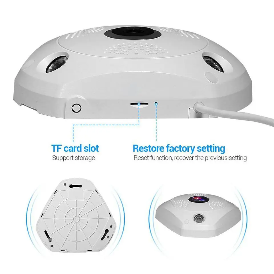 03 Funi V380 Home Camera 960P HD Mini IP Camera WiFi Smart Wireless Infrared Wide Angle 2-way Talk Night Vision Security Camera