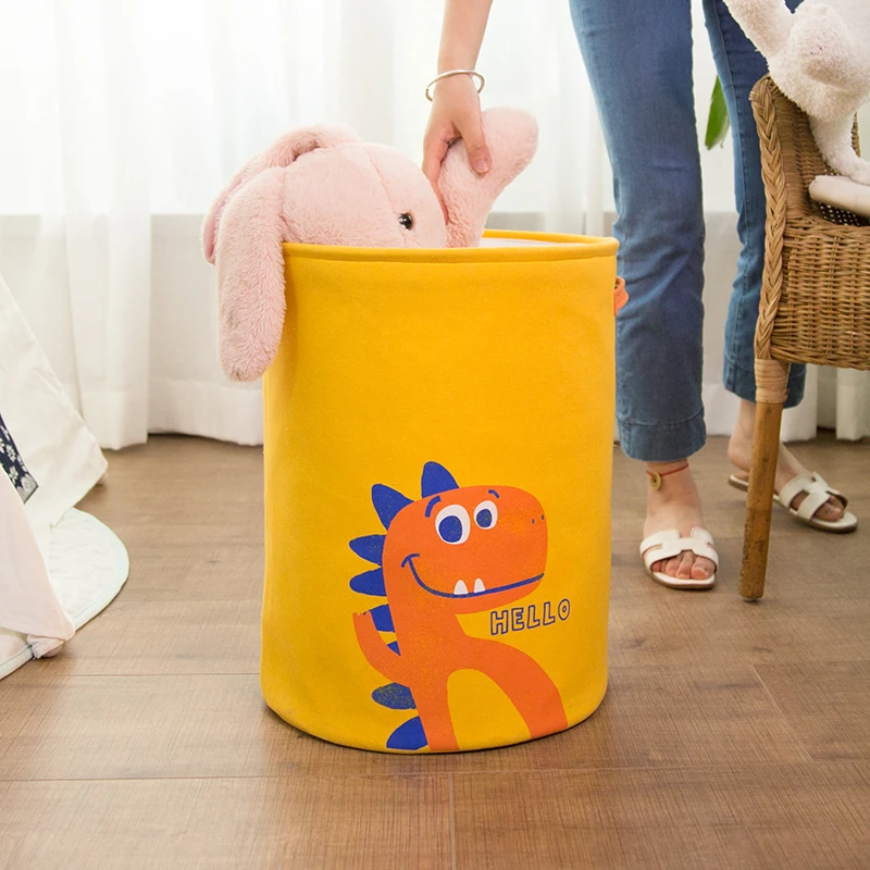 Складная корзина для белья EVA, мультяшная сумка для хранения игрушек, стоящее ведро для хранения одежды, органайзер для белья, баррель для дома