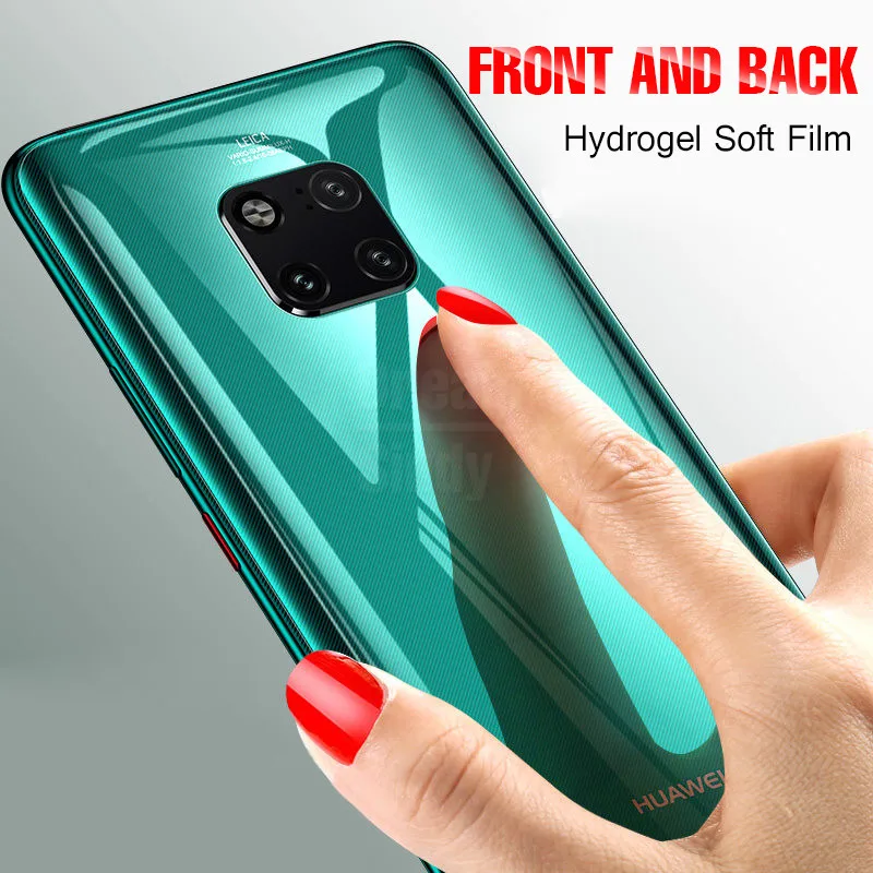 10D защита переднего экрана Гидрогелевая пленка для huawei mate 20 Pro X задняя защитная пленка для huawei mate 20 Lite пленка без стекла