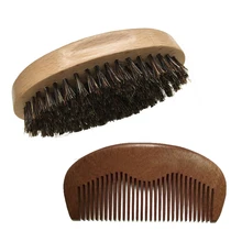 Расческу и помазок для бритья щетина кабана усы удаление бороды Для мужчин, щетка для бритья, уход за кожей лица массаж подарок для Для мужчин