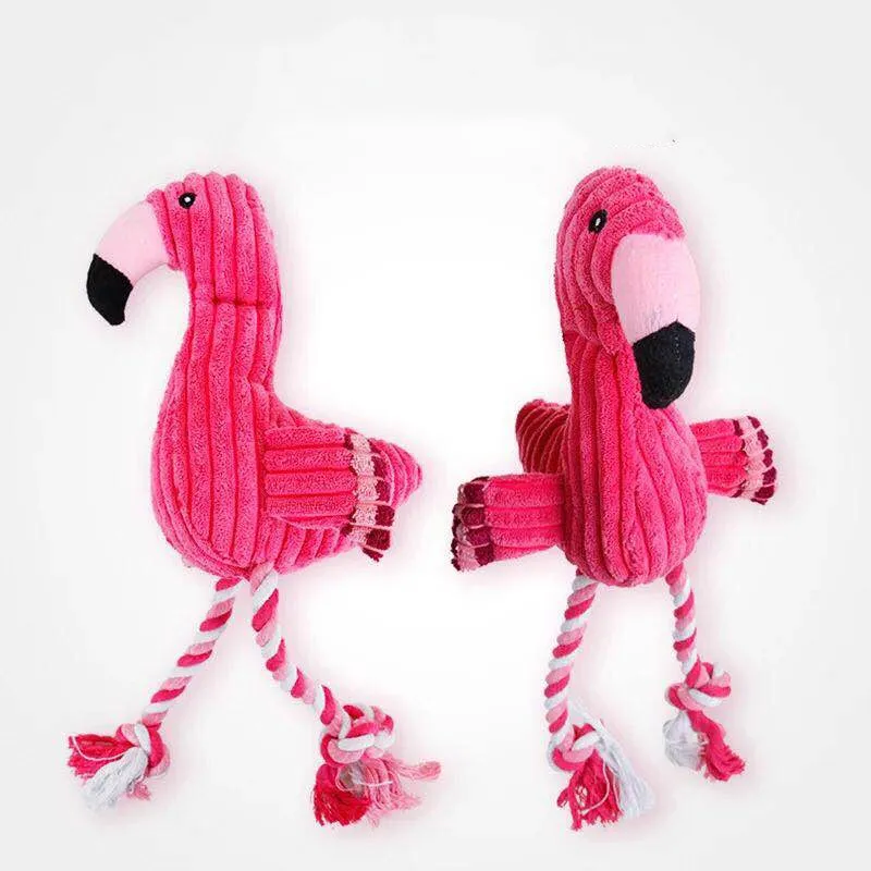 

Plush flamingo pet dog toy puppy bite-resistant molars sound toy dog toy play game pet supplies