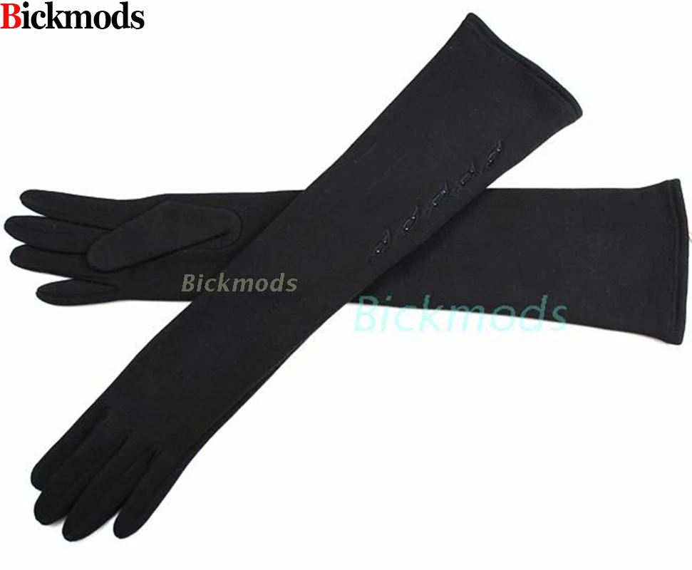 

48 cm long cashmere is not inverted female cotton knitted gloves warm autumn and winter jacket armband special direct sales