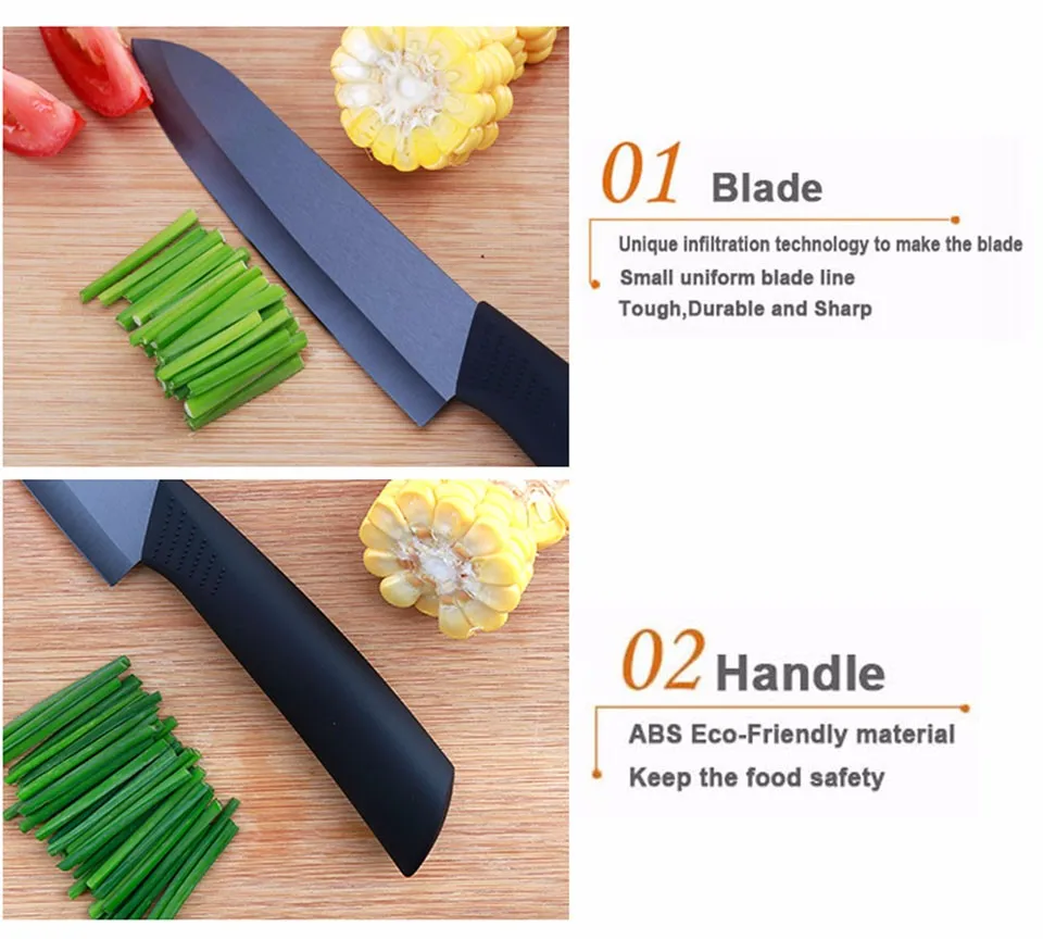 FINDKING высокое качество циркониевый черный клинок " 4" " 6" дюймов+ Овощечистка+ крышки керамический набор ножей кухонный нож для очистки фруктов