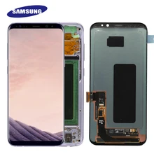 S8plus дисплей экран для SAMSUNG Galaxy S8 PLUS экран Замена ЖК сенсорный дигитайзер сборка G955 G955F с рамкой