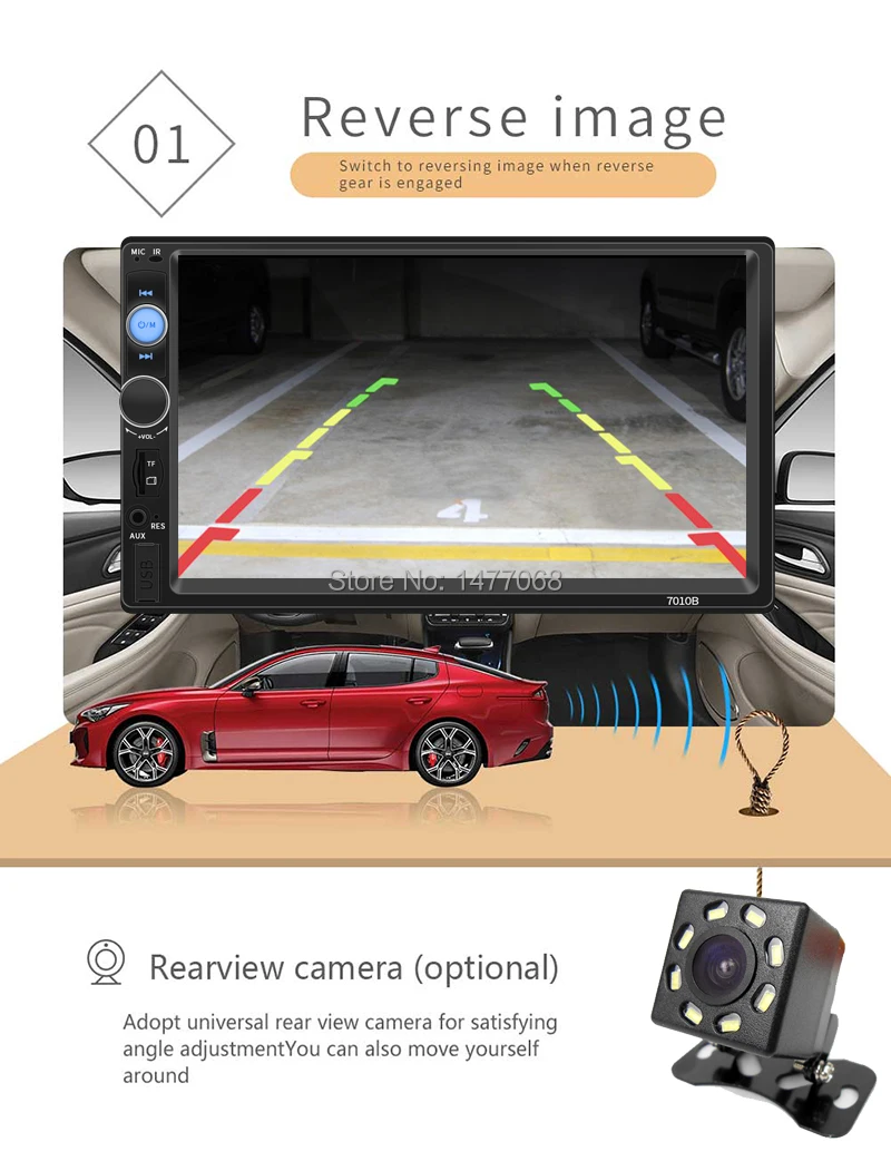 Автомагнитола 2 Din Авторадио MirrorLink Bluetooth " сенсорный экран стерео аудио видео Mp5 плеер USB SD SWC камера головное устройство 7010B