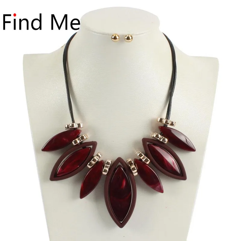 

Find Me 2019 new Fashion Long tassels collar Choker Necklace Pendants Vintage Boho acrylic Maxi statement Necklace Women Jewelry
