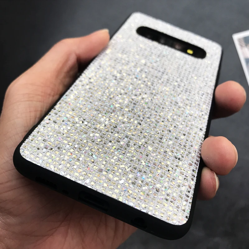Чехол-накладка для Samsung Galaxy S20 Ultra S10 S9 S8 Plus S10e Note 9 8 силиконовый с блестками |