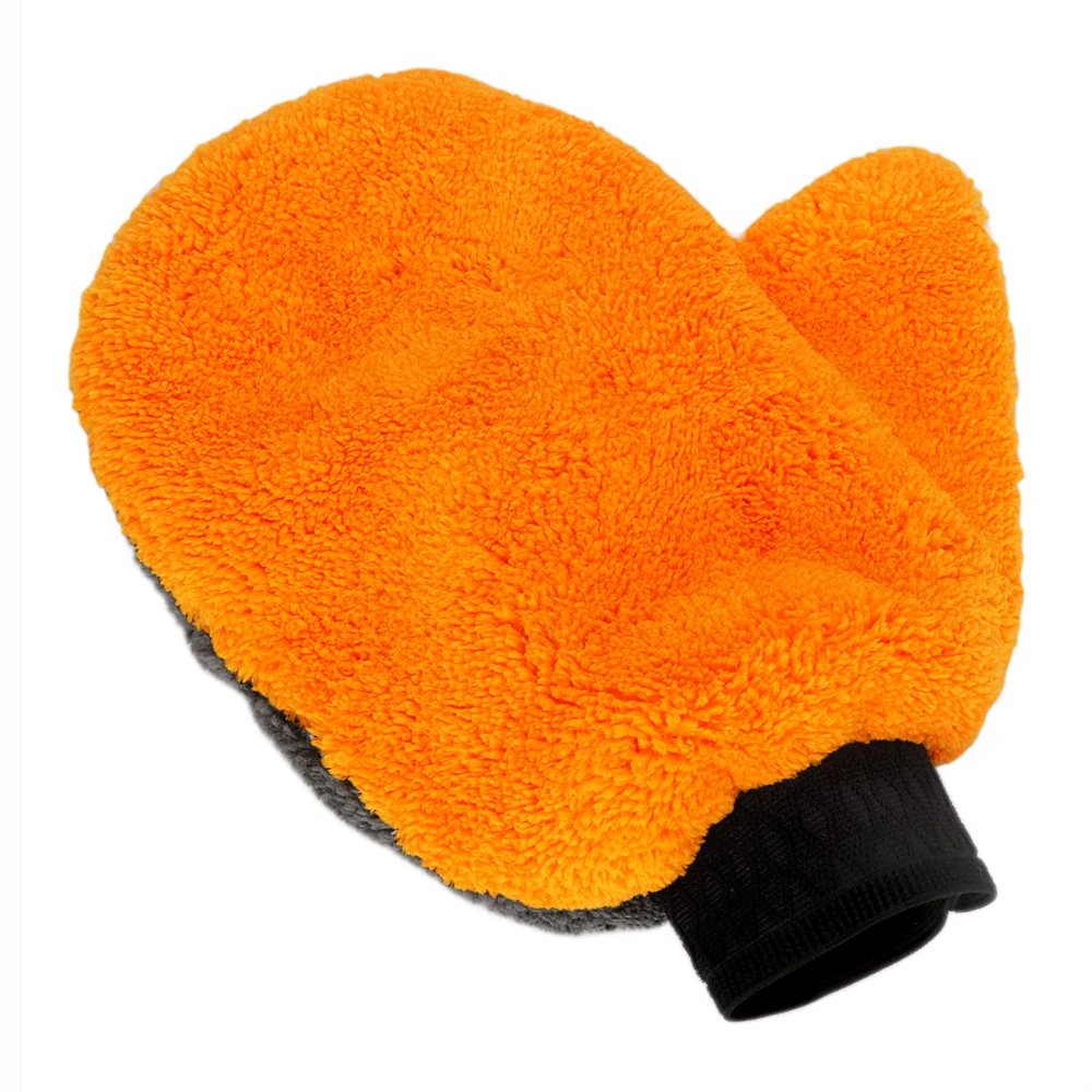 Soft Coral Fleece Car Washing Gloves Clean Window Door Velvet Water Absorption Soft Care