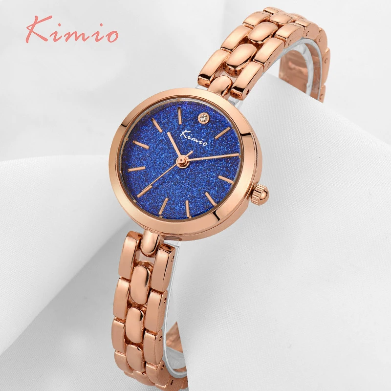 KIMIO Fashion Colorful Stars Shine Dial Women Bracelet Watch Women s Wristwatch Rose Gold Quartz Womens