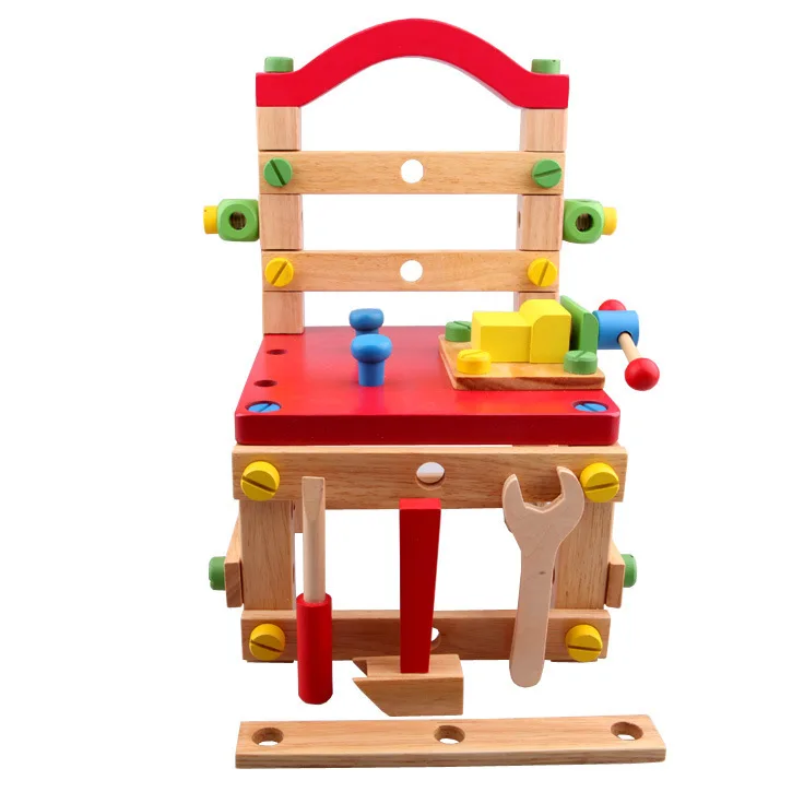 Деревянные многофункциональные сборочные детские развивающие деревянные игрушки Детские Обучающие умные игрушки Luban кресло креативное рабочее кресло
