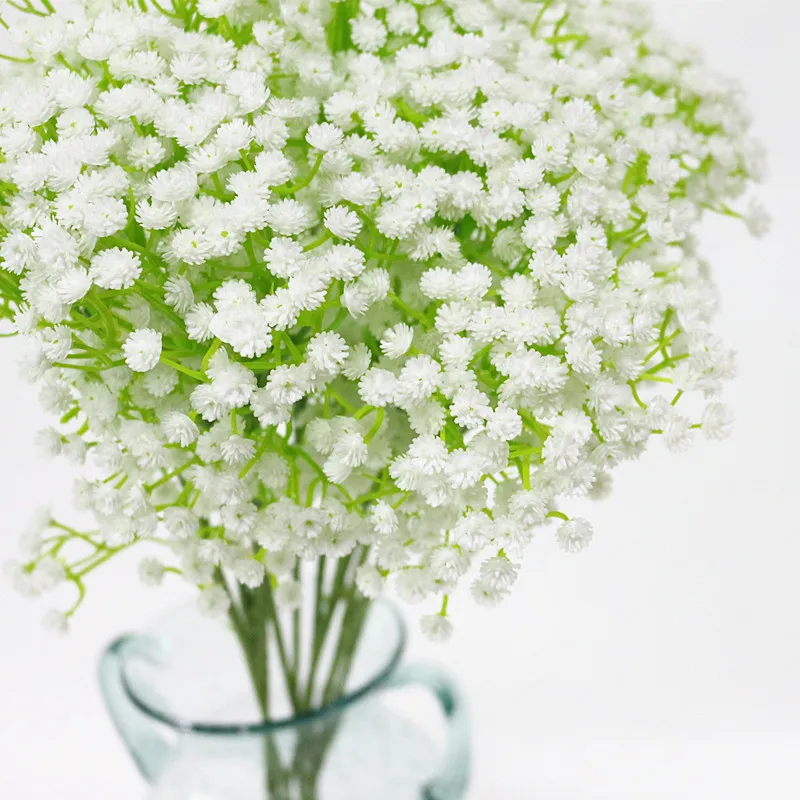 Flone Artificial Baby's Breath Gypsophila Simulation Flower Plastic Flowers Plant Home Office Wedding Party Decor Art Flores (10)