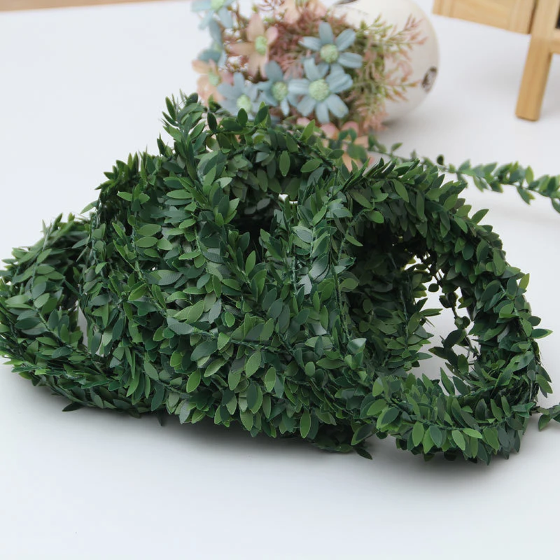 Шелковая гирлянда из зеленых листьев 7 5 м|artificial flower vine|flower vineartificial flowers |