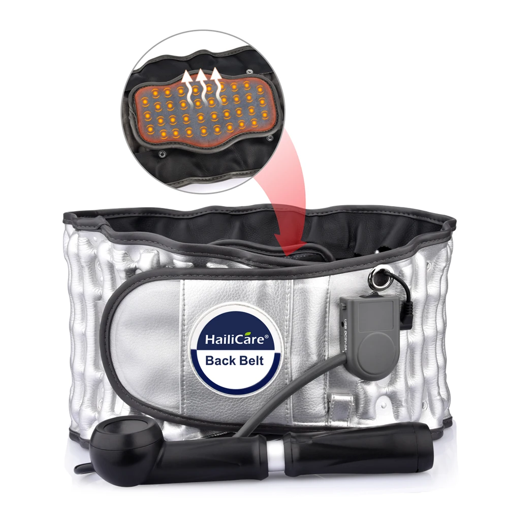 HailiCare Lumbar Traction Belt with Heat Spinal Back Belt