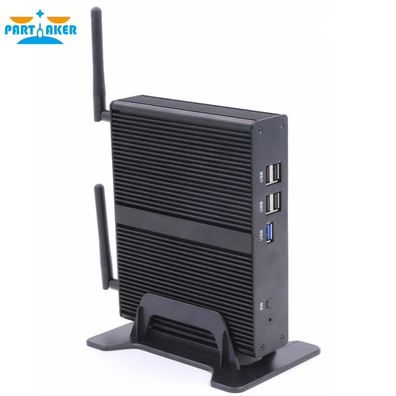 Мини компьютер без вентилятора P4 Intel Celeron J1800 двухъядерный J1900 четырехъядерный 2 0