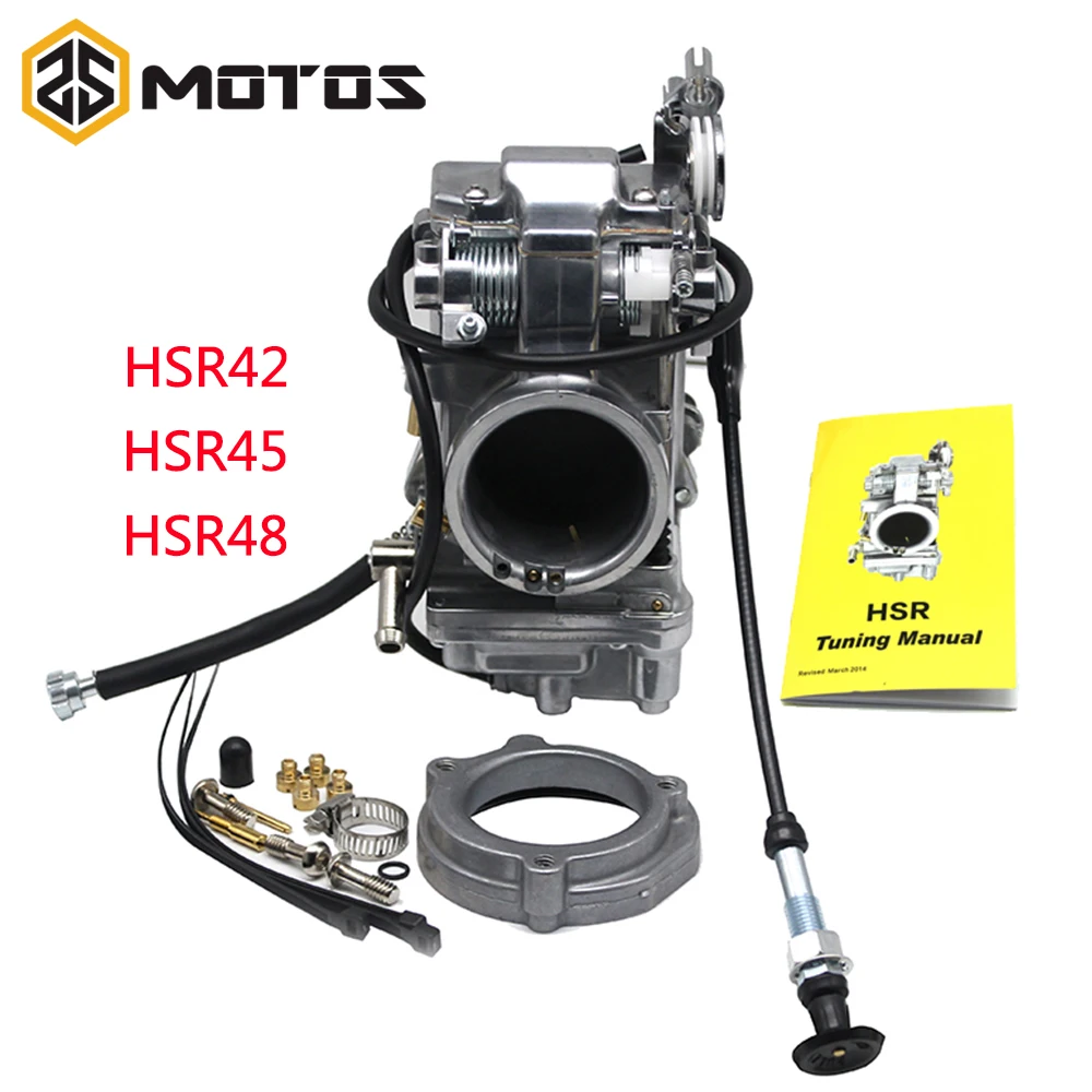 ZS с жесткими защитными HSR42 45 48 Mikuni 42 мм Carb ускоритель Производительность насоса насосная станция карбюратор TM42-6 42-18 Harley EVO Twin Cam для 4T