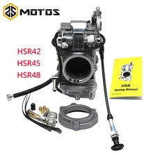Zs motos hsr42 45 48 mikuni 42mm desempenho da bomba de acelerador carburador TM42-6 42-18 harley evo twin cam para 4t