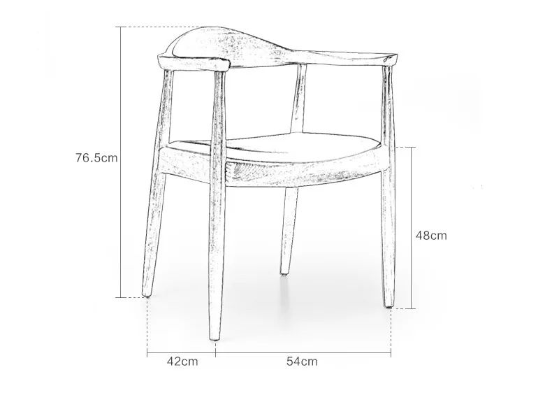 Кафе стулья кафе мебель из массива дерева Луи Стулья кофе стул столовая стул шезлонг Скандинавская мебель минималистский 54*42*76,5 см
