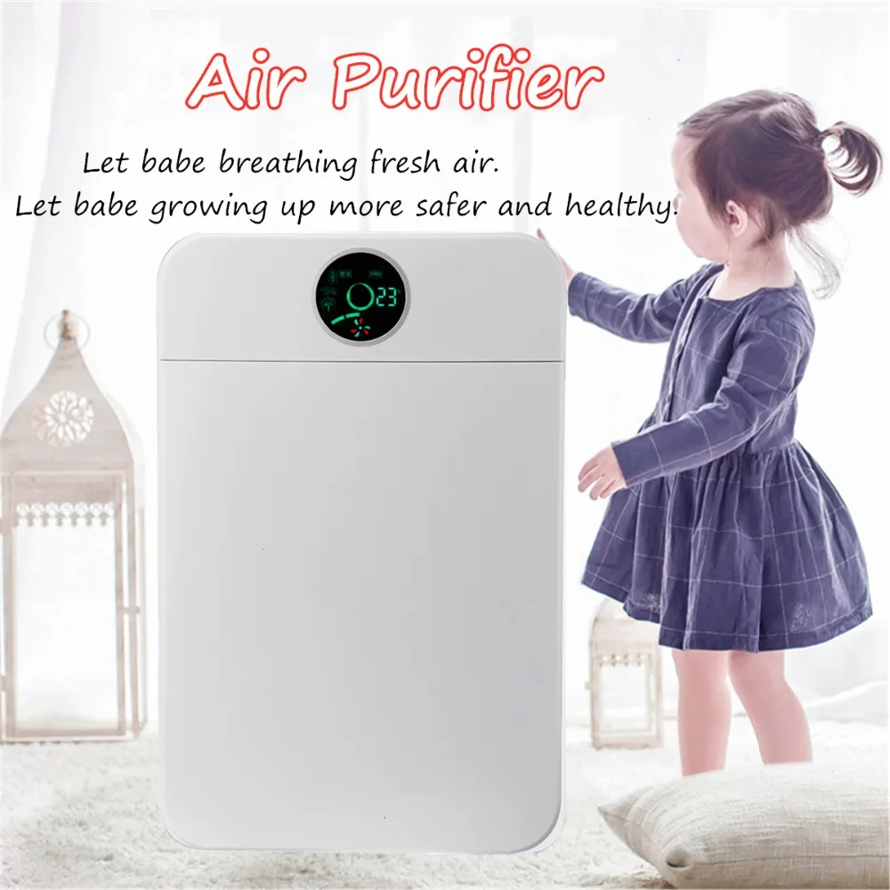 

Remote Control Intelligent 220V Air Purifier Ozone Anion Allergens Dust Cleaner Composite Filter Air Cleaner Home Appliances
