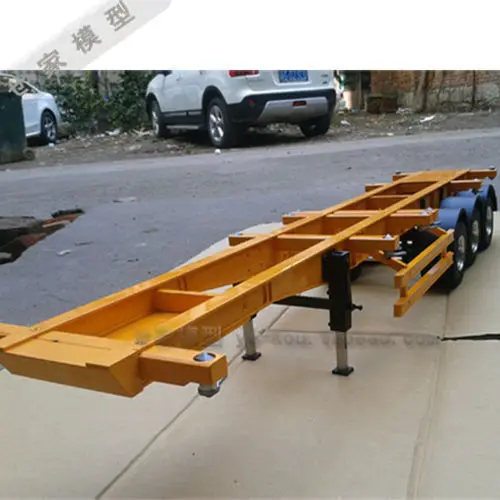 

Metal Trailer 6 6x6 wheels 3-axis Large Metal Tail Trailer for Tamiya 1/14 scale SCA R470 R620 Tractor Truck