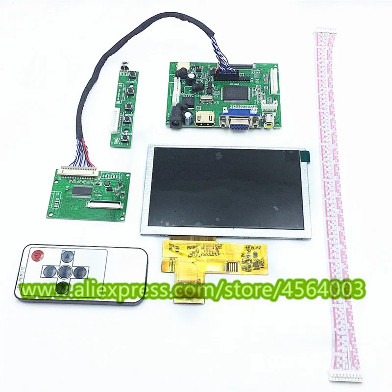 5 дюймов HD дисплей ЖК-контроллер TM050RDH03 ttl LVDS драйвер платы для Android HDMI VGA 2AV для Raspberry dvd automotivo PCB