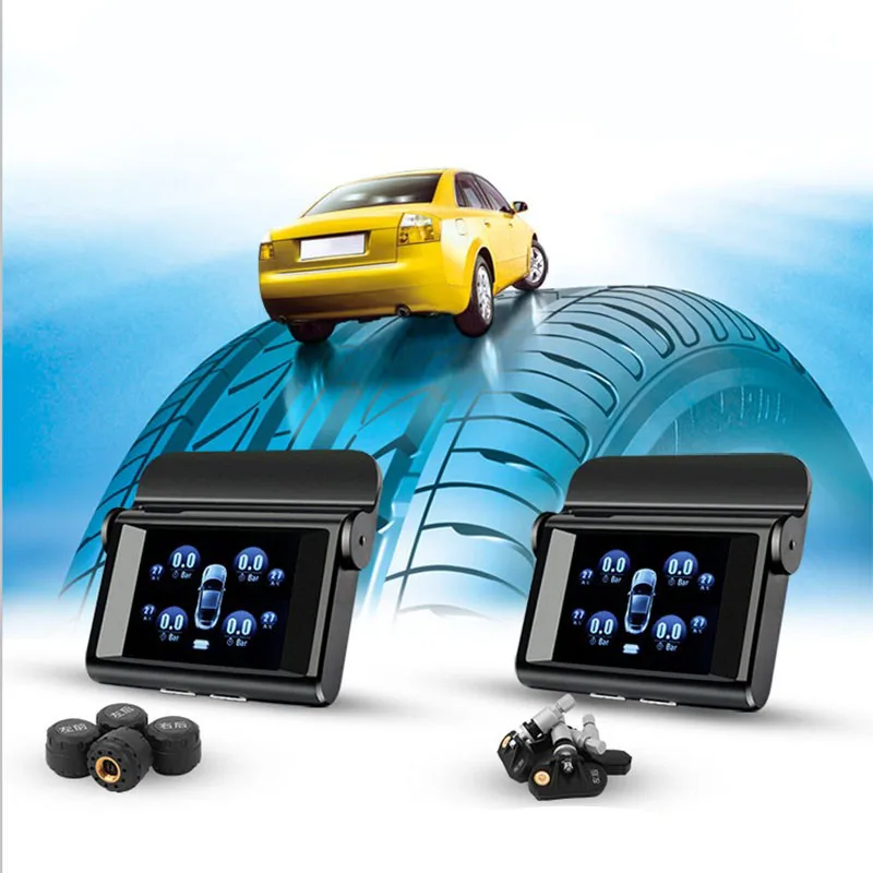 

Car TPMS Electronics Solar PSI/BAR Tire Pressure Auto Black Monitor Real Time Temperature Monitoring Testing Alarm System