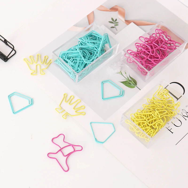 

TUTU 10pcs/lot dog diamond crown Paper Clips Creative Interesting Bookmark Clip Memo Clip Shaped Paper Clips H0306