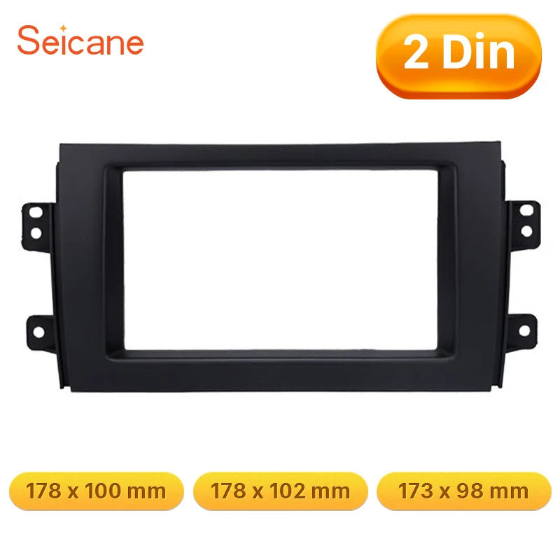 Автомобильная стереосистема Seicane двойная Din 173*98/178*100/178*102 мм черная OEM sthyle фасция