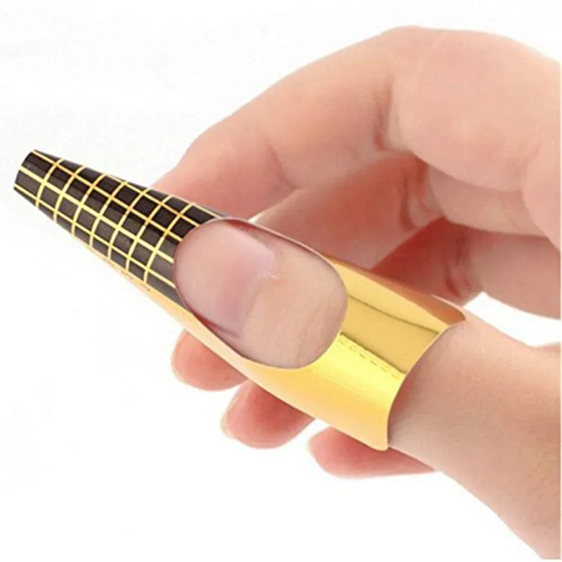 Unha de Ouro para Acrílico uv do Unha Makartt Roll Professional Forma Gel Extensões F0062x 500 Pcs - 4 MAKARTT 500 pcs Roll Professional Forma Prego