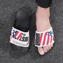 POSTOBON/мужские тапочки; повседневная обувь; нескользящая Домашняя и уличная Летняя обувь; флаг с надписью; стильные сандалии; удобная обувь на плоской подошве; zapatos hombre