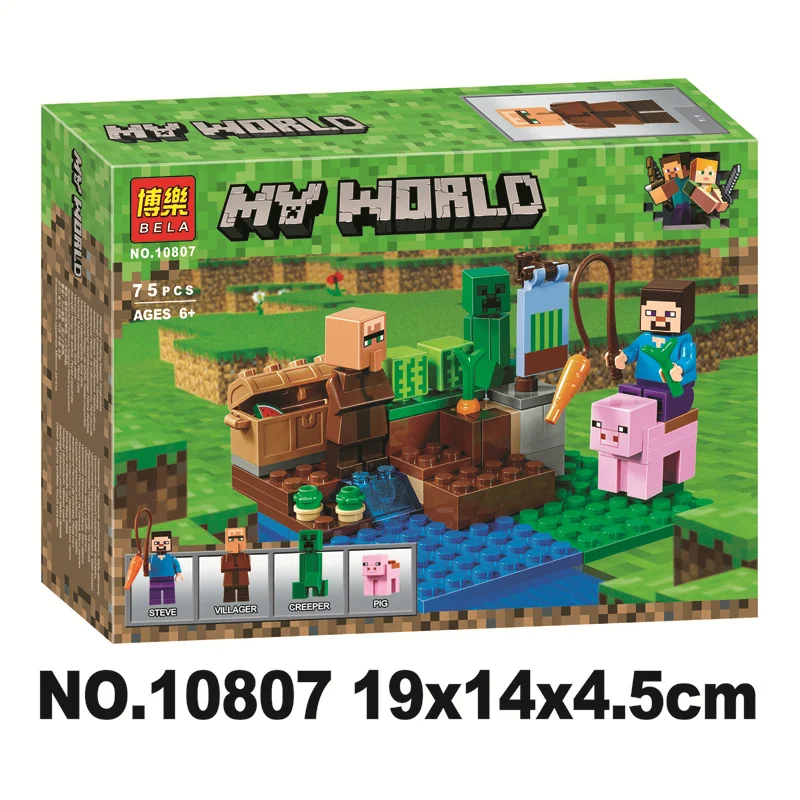 Bela 18 New 75pcs Minecraft The Melon Farm Building Blocks Bricks Toys Gifts For Children Compatible Legoe Giftssle Blocks Aliexpress