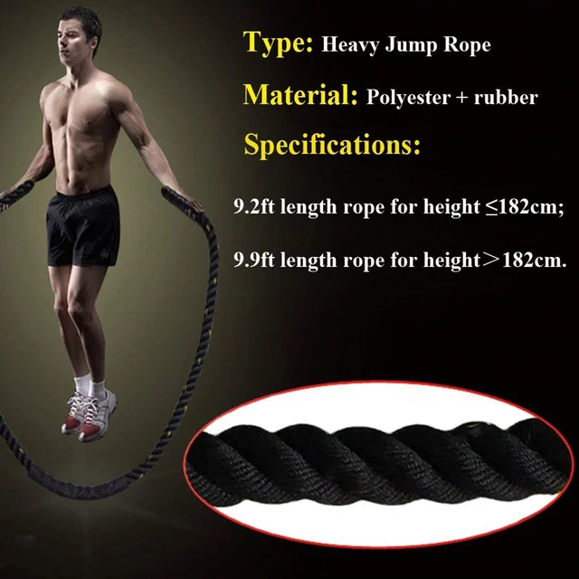 25 millimetri di Fitness Heavy Jump Rope Crossfit Ponderata Battaglia Corde Per Saltare Power Training Migliorare