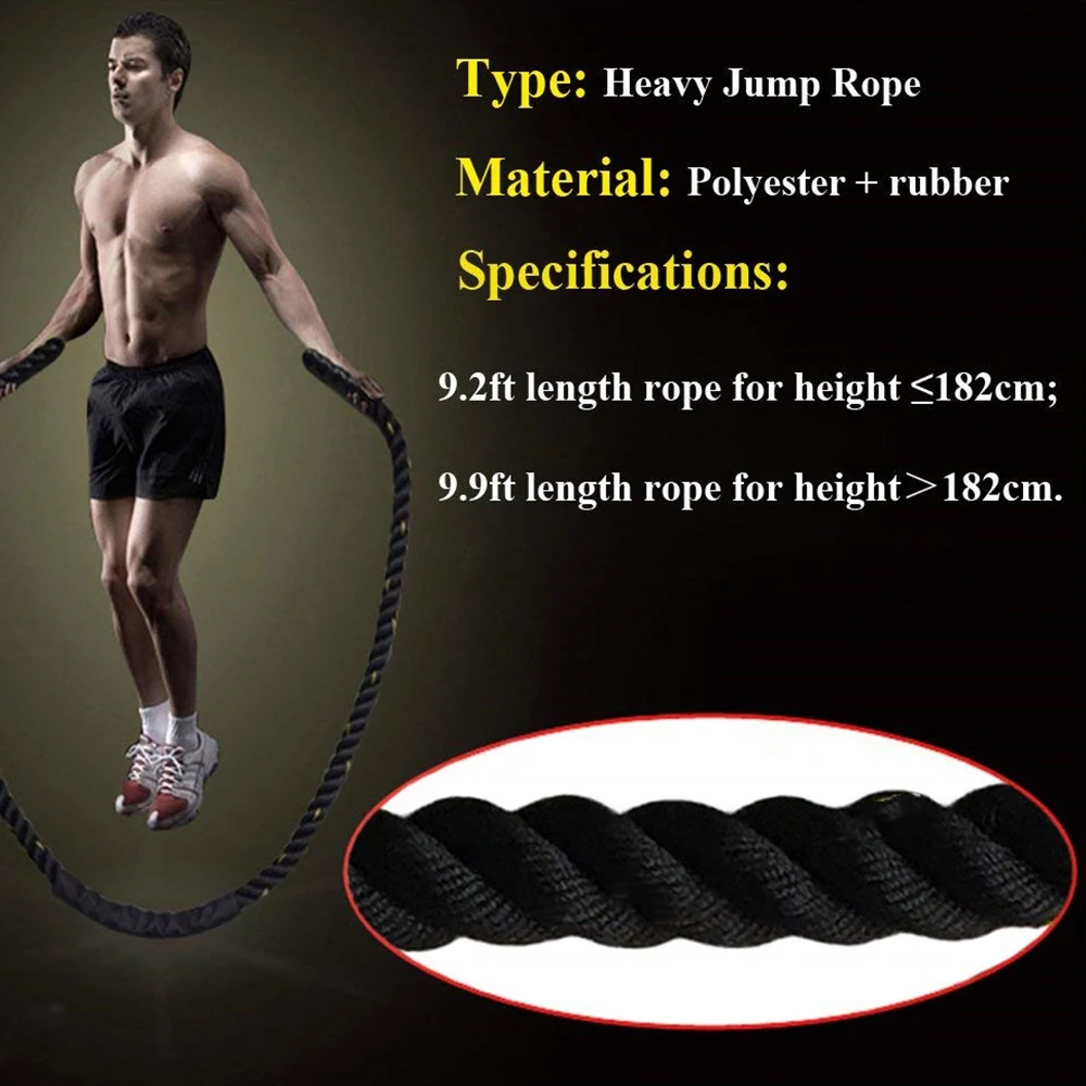 98971-fdbb4d.jpg 25mm Fitness Heavy Jump Rope Crossfit Weighted Battle Skipping Ropes Power Training Improve Strength Muscle Fitness