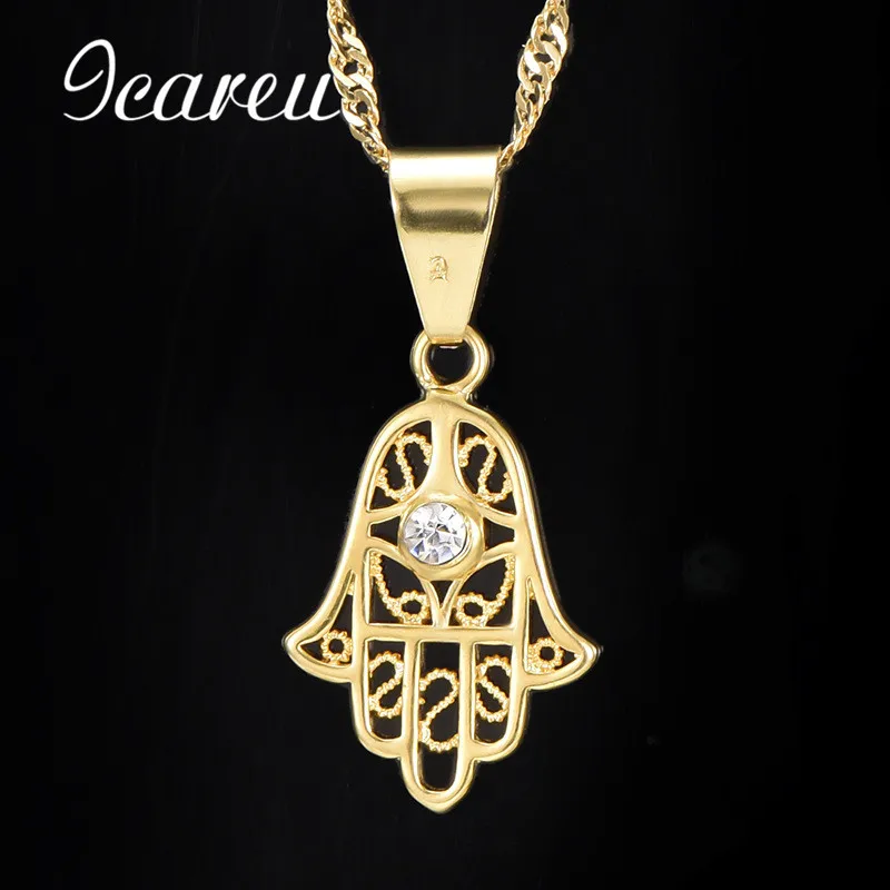 Nova Mão de Miriam Jóias Estrela de David Israel Presente Pingente Amuleto Charme Hamsa Mão de Aço Inoxidável Na Moda Colares