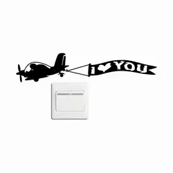 Любовь-79 креативные любовные самолеты Сменные наклейки мультяшный винил стикер на стену домашний декор обои для дома