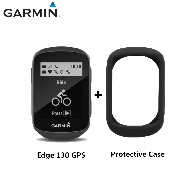 Garmin Edge 130, gps, велосипедный компьютер, только gps или датчик скорости, датчик частоты сердечных сокращений, защитный чехол, комплект HRM - Цвет: GPS with Case