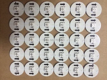 

DC5V WS2812B addressable pixel PCBA,1pcs WS2812B LED;size:22mm diameter;0.24W