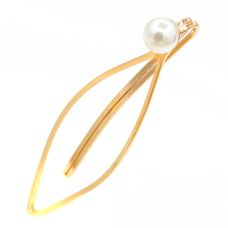 

12 Pieces Fashion Women Hair Accessories Elegant Pearl Bobby Pin Gold Hollow Simple Hair Clip Barrette Girls Hairwear