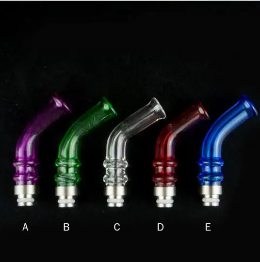 Buy 5pcs Long 510 drip tip glass pipe mouthpeces glass